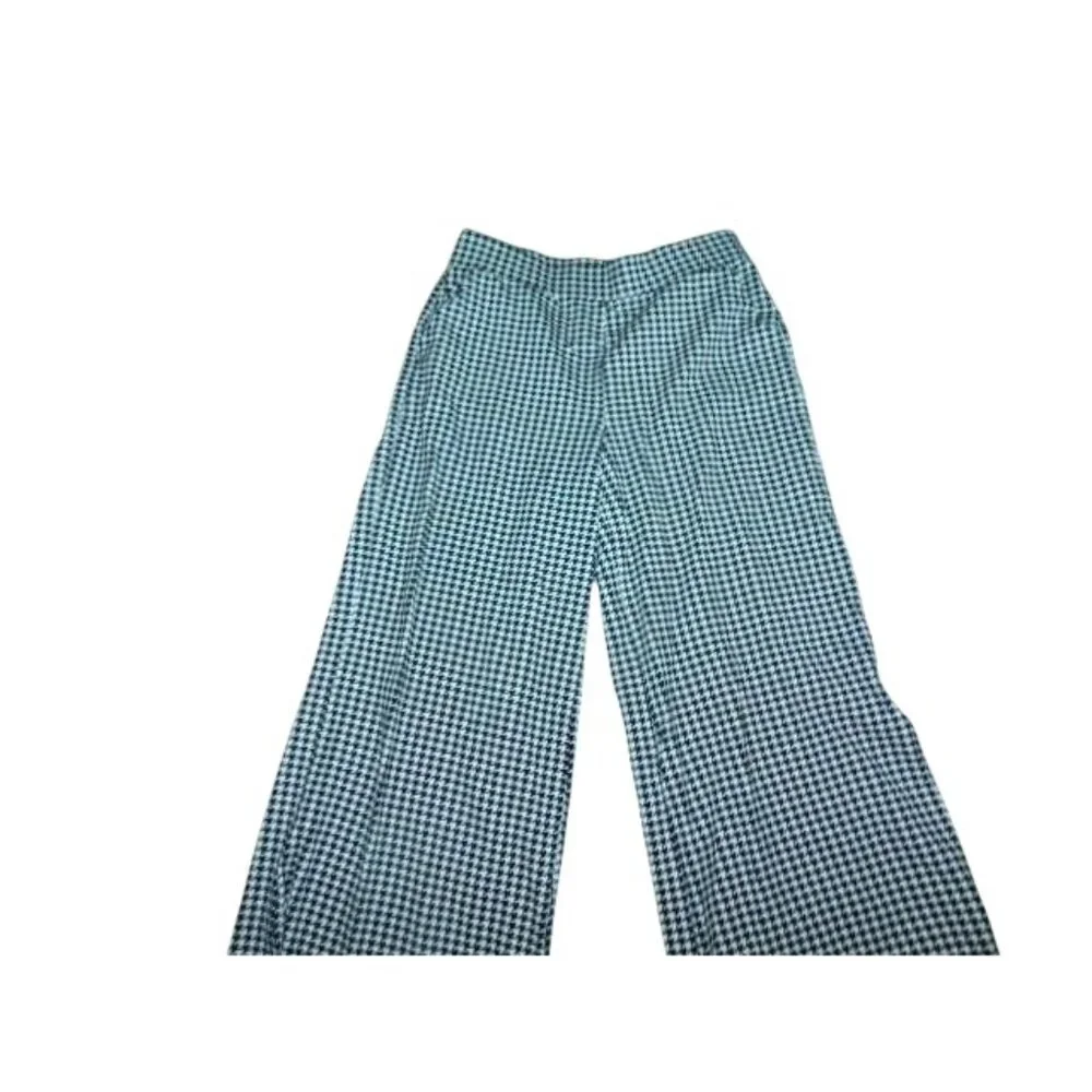 Girl with Curves Size L Large Black White STRETCH Houndstooth Knit Pants - Picture 2 of 2